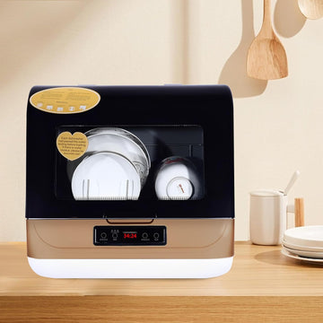 Portable Mini Countertop Dishwasher Automatic Dishwasher Air Dry Dishwasher Mini Dish Washer 7.8L/2g