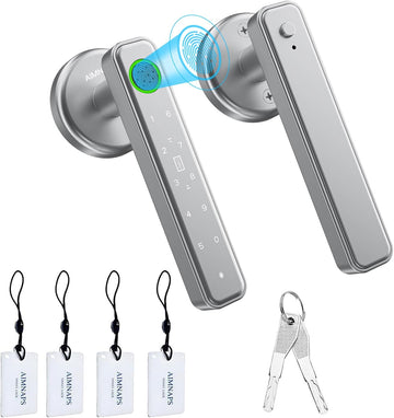 Fingerprint Door Lock, Door Locks , Keyless Entry Door Knob with Handle,Generate Passcode Remotely-Smart Door Lock