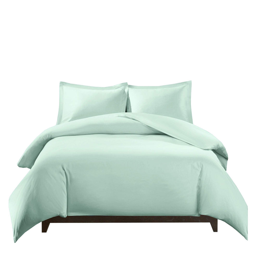 Tradition Silky Soft Viscose from Bamboo King/California 3PC Duvet Cover Set, Sea, Cool and Breathable Comforter