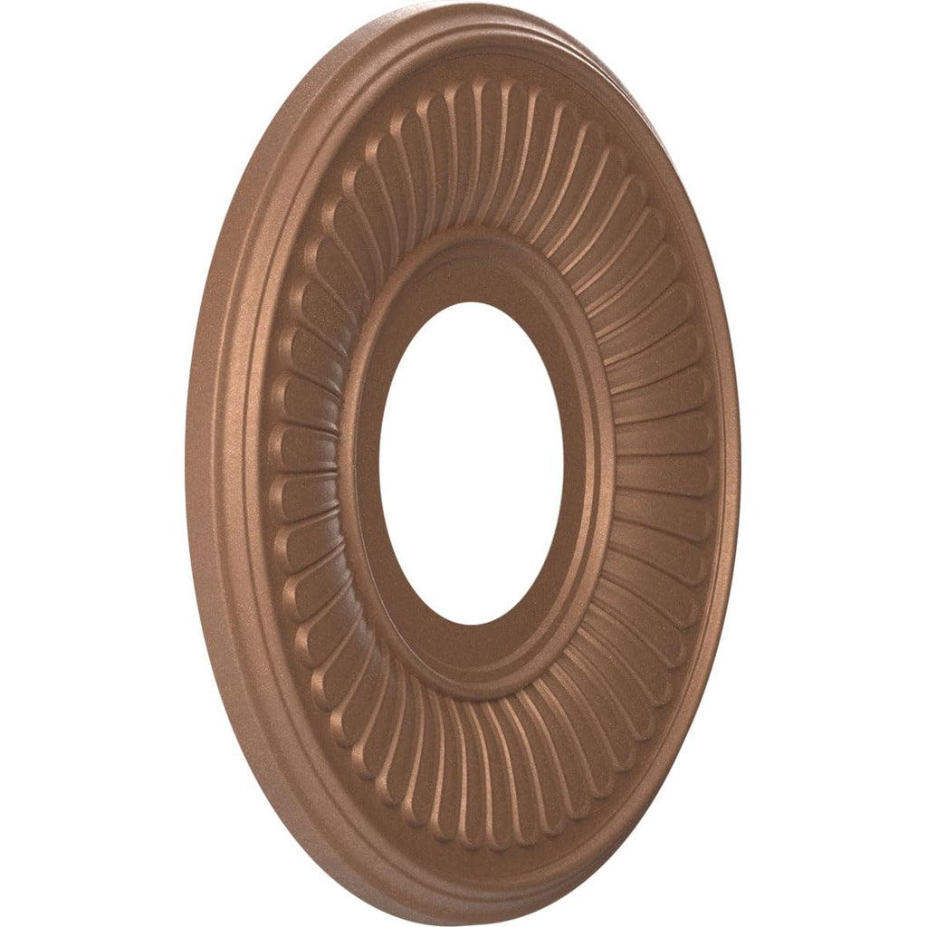 10"OD x 3 1/2"ID x 3/4"P Berkshire Thermoformed PVC Ceiling Medallion (Fits Canopies up to 4 1/2"), Aged Copper