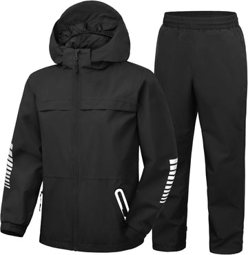 Boys Rain Jacket & Pants Kids Rain Suit