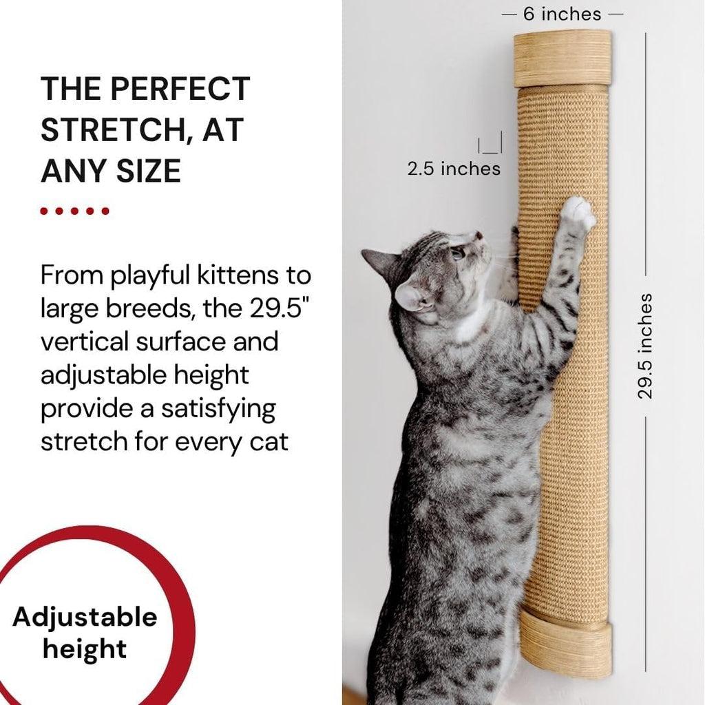 Wall Mounted Cat Scratcher, Replaceable Sisal Scratching Post