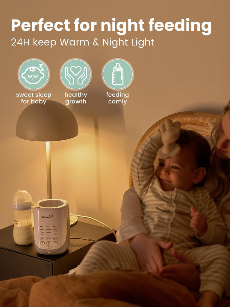 Auto-Lift Nutri Bottle Warmer for Breastmilk & Formula, Gray