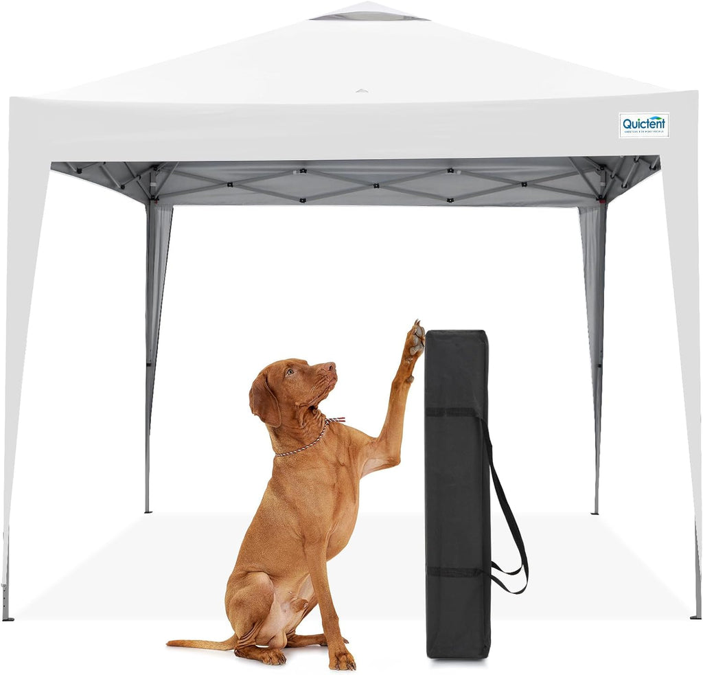 10x10 Pop Up Canopy Tent Without Sidewall, Instant Setup Gazebo for 1 Person, Portable & Compact