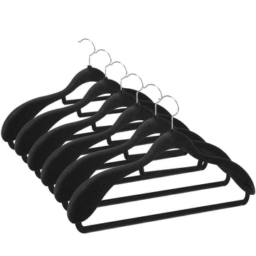 6 Pack Velvet Suit Hangers for Men with 360° Rotating Hooks
