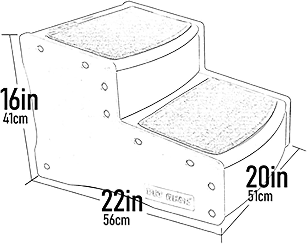 Extra Wide Pet Stairs, Coffee Bean