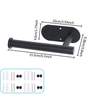 Adhesive Curtain Holdbacks, Screw-in Curtain Tiebacks, Black - 2 Pcs