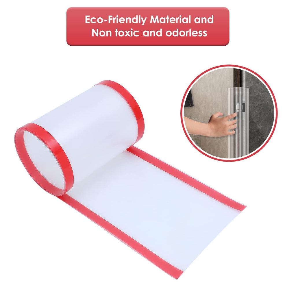 Baby Proofing Door Pinch Guard, Hinge Cover, Protector for Kids Finger Safety, Heavy Duty Jam Shield, Translucent