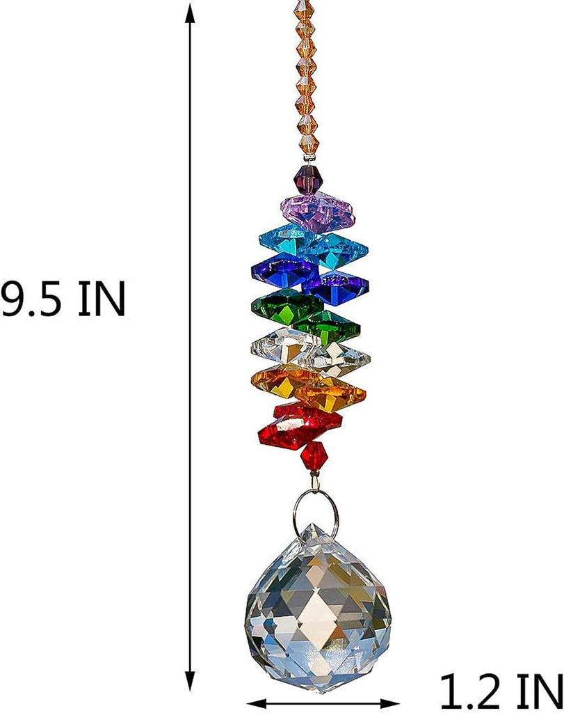 Hyaline&Dora 30mm Chandelier Crystals Ball Prisms Rainbow Octogon Chakra Suncatcher for Gift