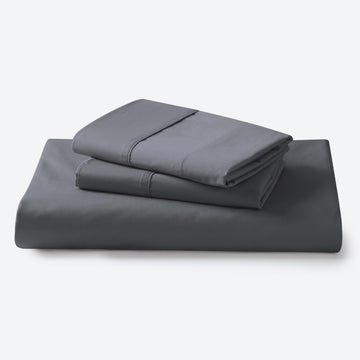 600 Thread Count Fitted Sheet Full Size, 100% Egyptian Cotton, 3-Piece Set (1 Fitted Sheet, 2 Pillowcases), Sateen