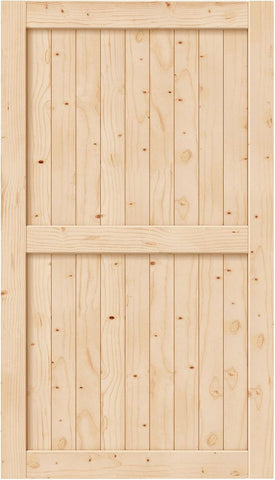 48in x 84in Sliding Barn Wood Door,Interior Doors,DIY Assemblely,Solid Natural Spruce Panelled Slab,