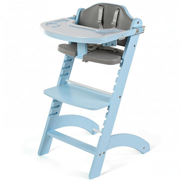New Upgrade 3-in-1 Convertible Wooden High Chair for Babies & Toddlers 10 Levels Adjustable 3-Tier Remove 2