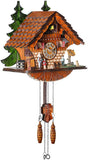 Kintrot Cuckoo Clock Traditional Chalet Black Forest House Clock Handcrafted Wooden Wall Pendulum Quartz Clock