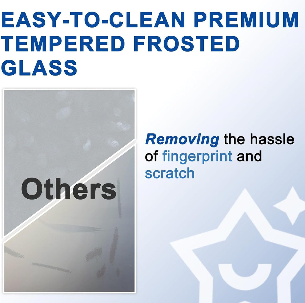 Bifold Doors for 32" x 80" Opening, 3-Lite Frosted Glass Bifold Closet Door with Hardware Kit, Folding Interior Door