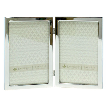 4x6 Hinged Double Silver Standard Metal Picture Frame (710646D)