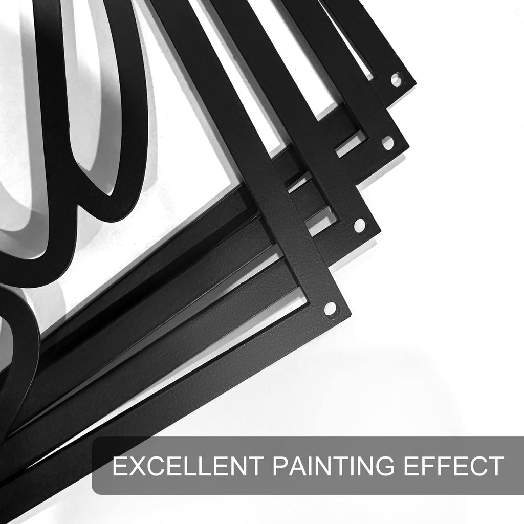 4 Pack Black Abstract Metal Wall Art, Minimalist Décor Single Line Art Wall Décor, 3D Textured Metal Wall
