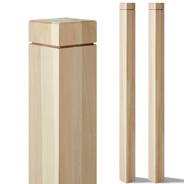 2 Pcs 3" x 48" Solid Poplar Stair Newel Post with Single Groove