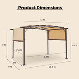 Pergola 9' x 12' Outdoor Pergolas, Pergolas and Gazebo Clear - Image 3
