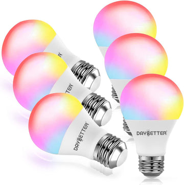 Smart Light Bulbs, RGBCW Wi-Fi Color Changing Led Bulbs Compatible with Alexa & Google Home Assistant, A19 E26 9W