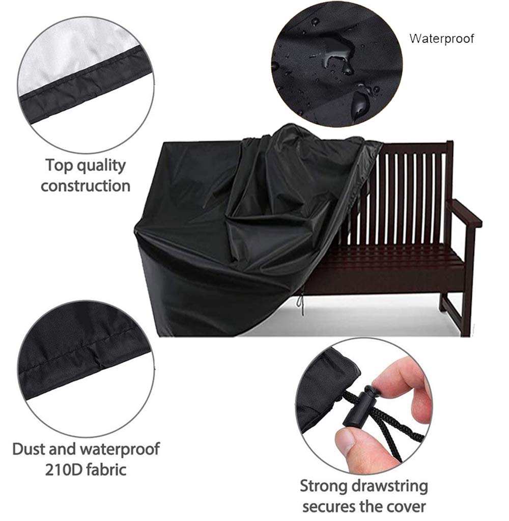 Patio Loveseat Bench Cover Waterproof 2/3/4 Seater Garden Sofa Bench Protector Lounge Deep Seat Covers for Outdoor