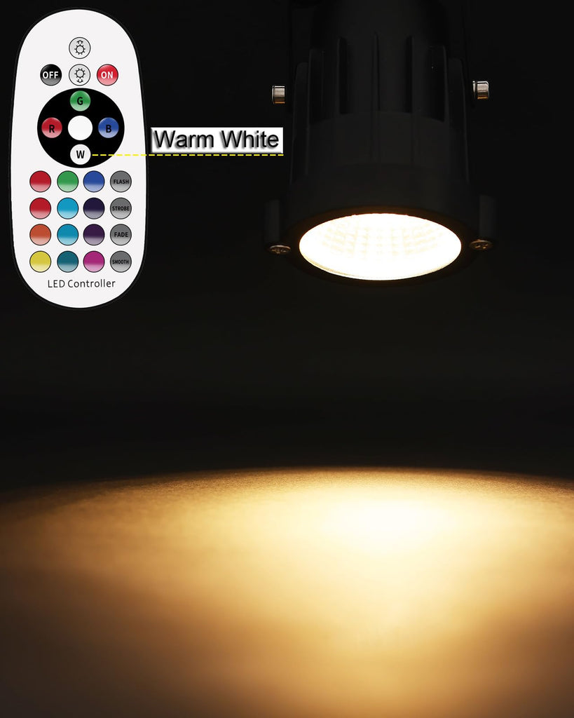Track Lighting Heads 12W Multicolor Remote LED Track Lights Fixtures for Accent Retail Kitchen Artwork,120V Linear