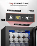 24 Cans Beverage Refrigerator Cooler - Mini Fridge with Digital Temperature Cont