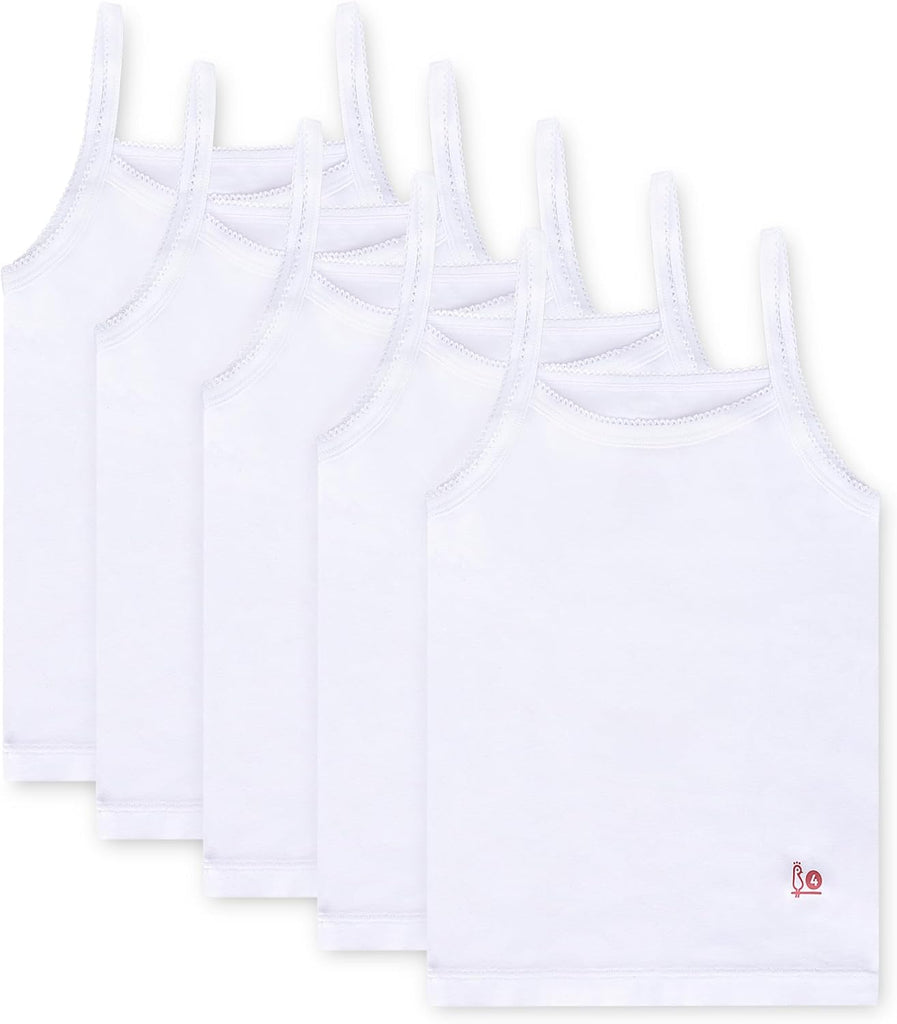 Girls Undershirts Cotton Cami Tank Tops 5 Pack
