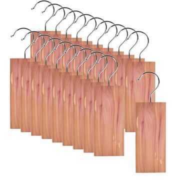 20 Pcs Cedar Blocks for Closet Storage, Aromatic Red Cedar Planks Chips for Closets and Drawers C edars Wood Hangers