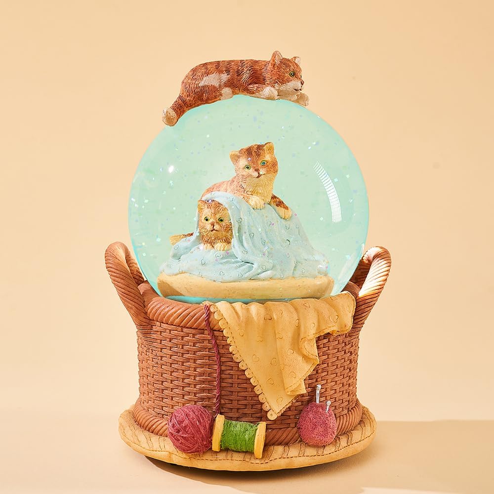 Cat Snow Globe Birthday Music Box Birthday Xmas Gifts for Girl Women Sister