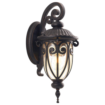 18 Inch Outdoor Porch Light with Wall Mount, Antique Bronze Exterior Wall Sconce Lantern for Garage, Vintage Outer
