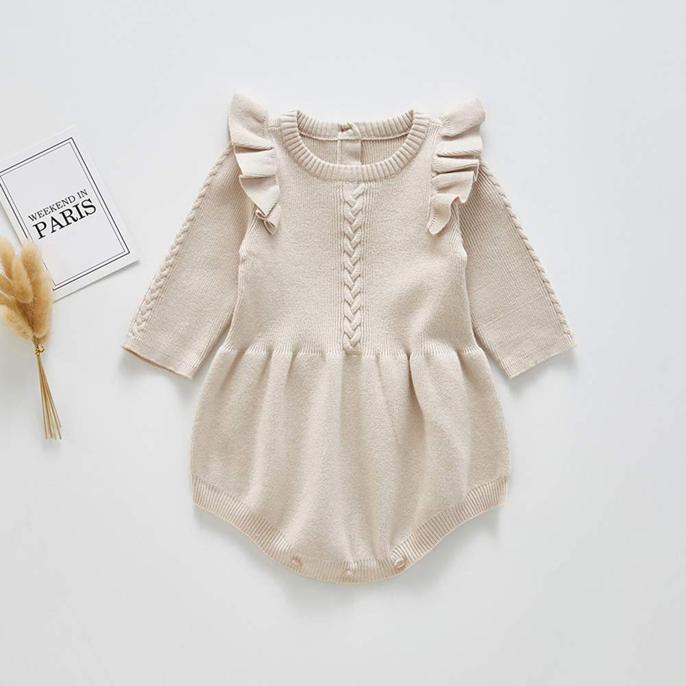 Newborn Baby Girl Sweater Romper Infant Toddler Long Sleeve Knit Romper Sweater Fall Winter Outfit Fall Outfit for