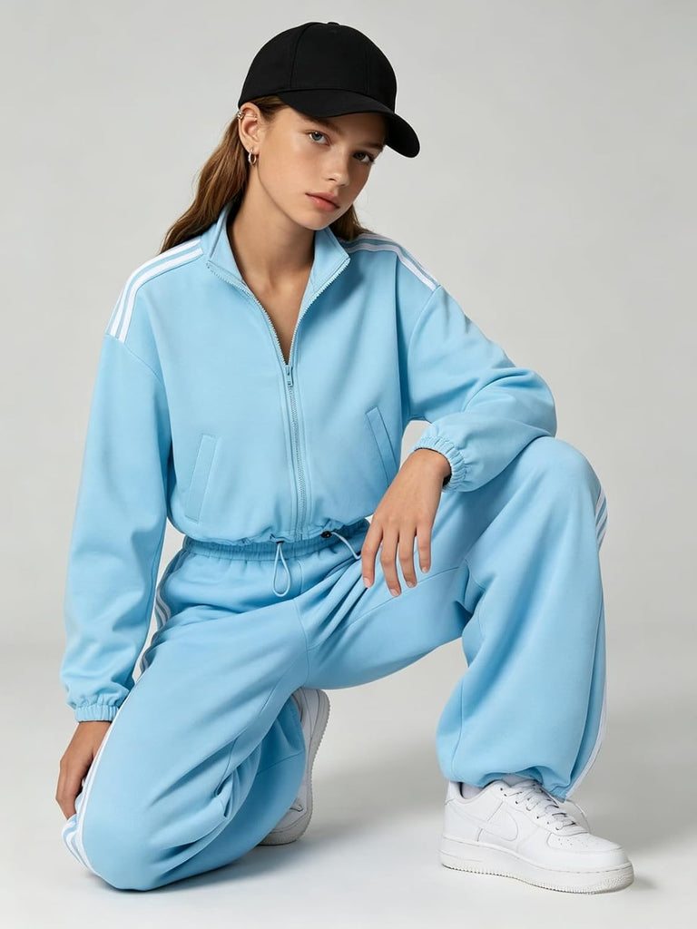 Outfits 2 Piece Lace Neck Long Sleeved Top and Pants Pants Set Teen Clothes