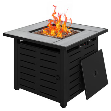 28" Propane Fire Pit Table Ceramic Top