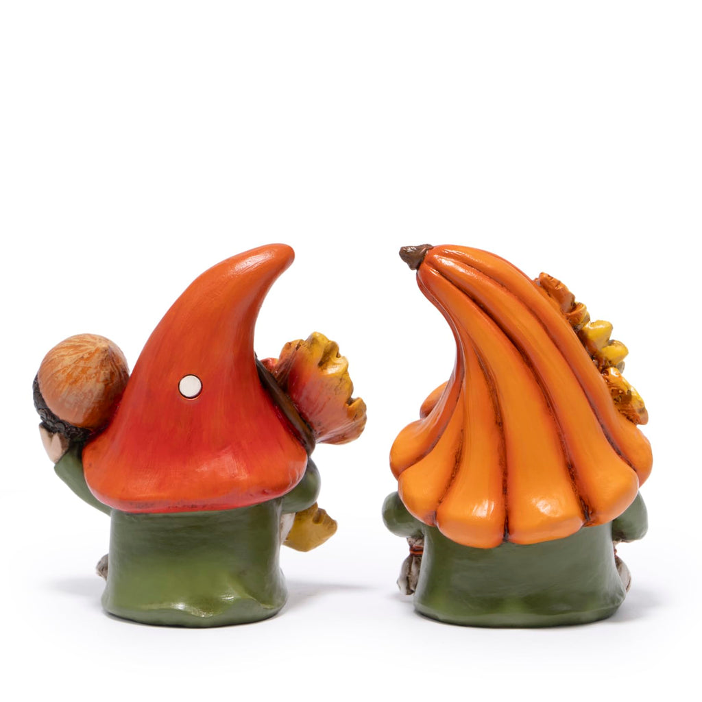 Fall Gnomes Decorations, Resin Thanksgiving Figurines Decor with Pumpkin, Sunflower & Acorn, Autumn Thanksgiving