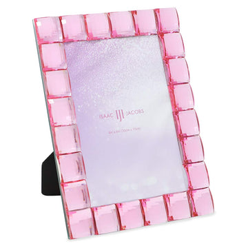 Jacobs Decorative Sparkling Jewel Picture Frame (4x6, Light Pink)