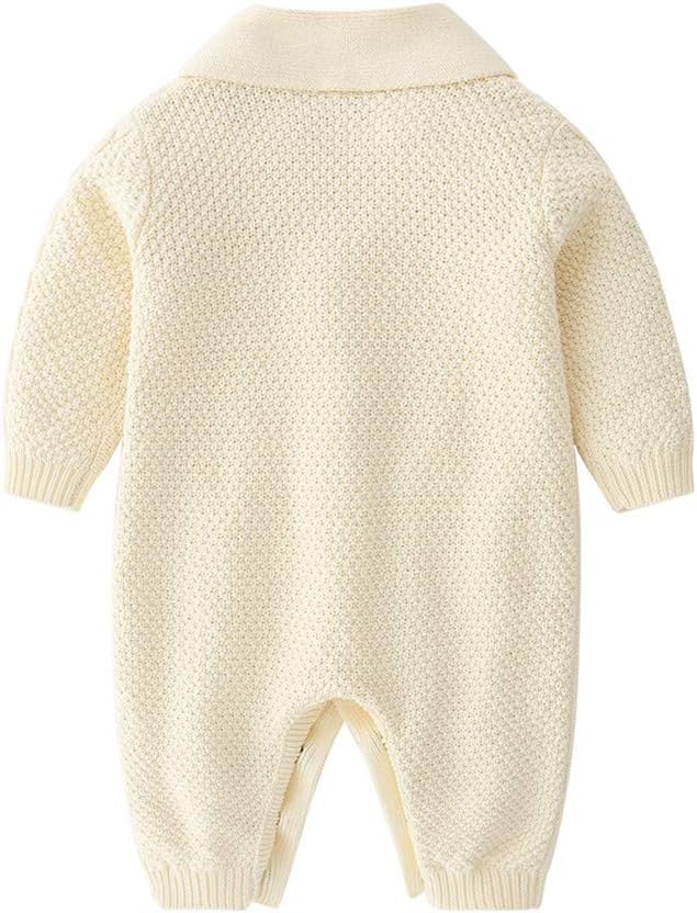 New Born Baby Boy Fall Winter Clothes Cable Knit Sweater Romper Jumpsuit Outfits