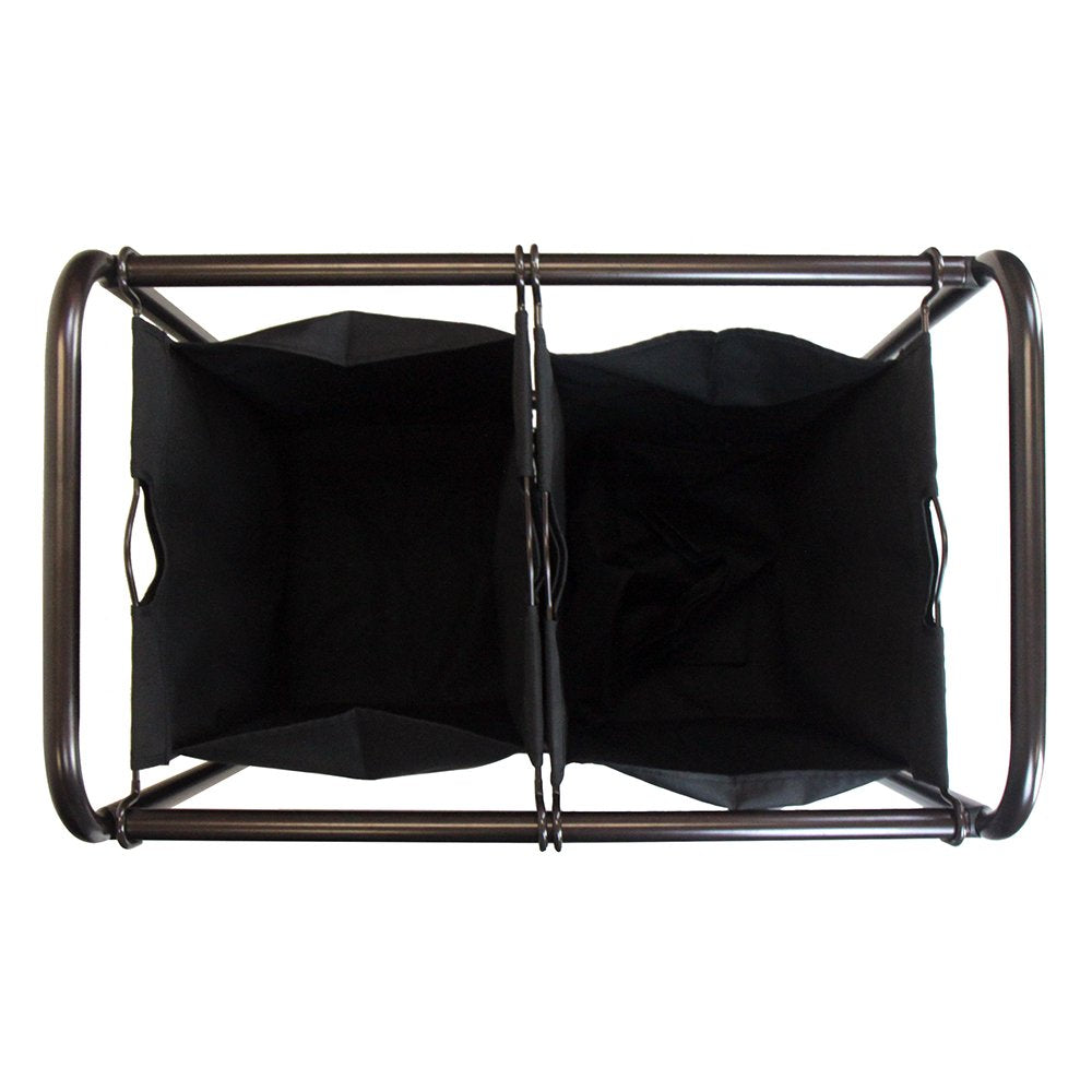 2-Bag Rolling Laundry Sorter, Bronze