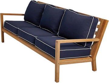 Coastal Deep Seating Teak 3-Seater Sofa (COA3-NAVY), Navy