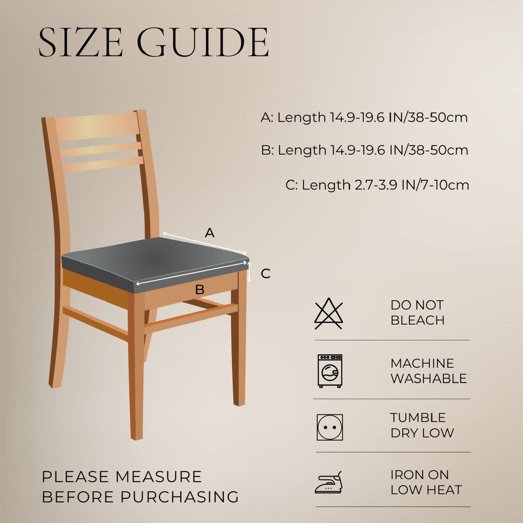 Dining Chair Seat Covers, Rear Covered(Fall Flower, 6pcs)