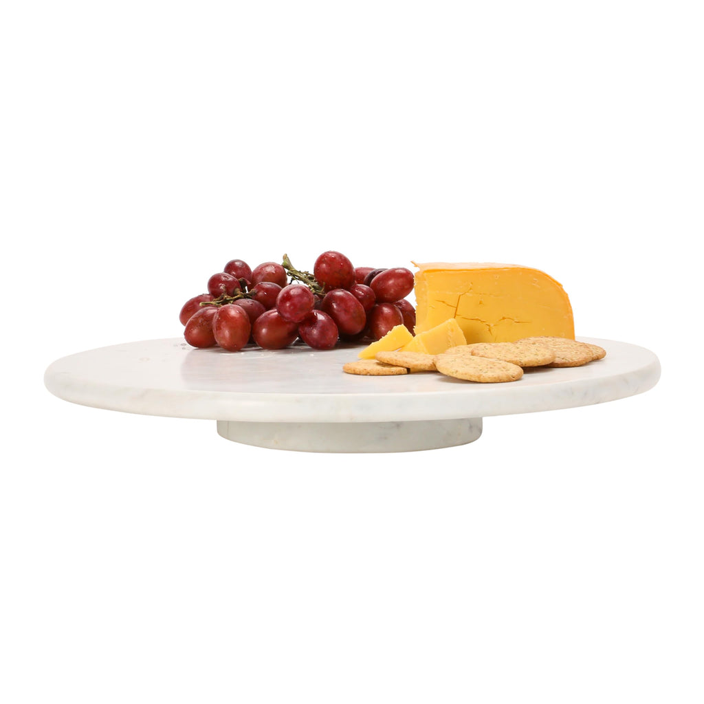 Marble Lazy Susan, White