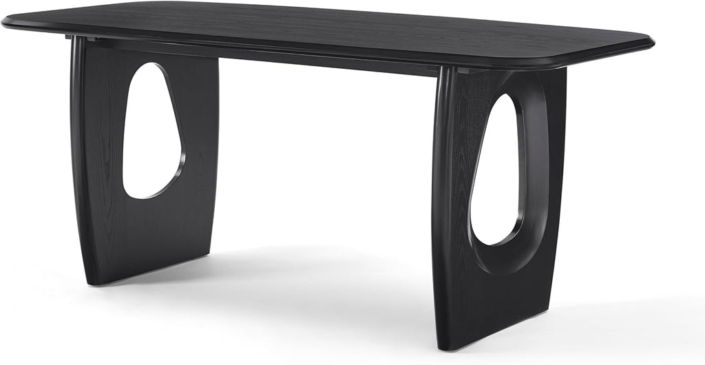 Modern Dining Table for 4-6 People,68'' Rectangle Dining Table, Kitchen Table with Pedestal Base, Dinner Table for