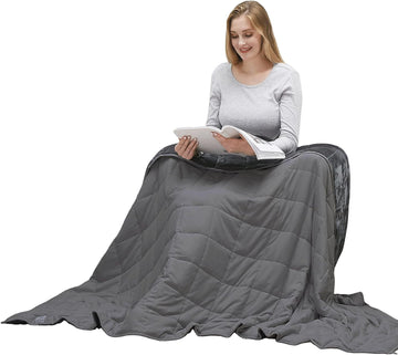 Soft Weighted Blanket, Dark Grey, 48 * 72 10LBS