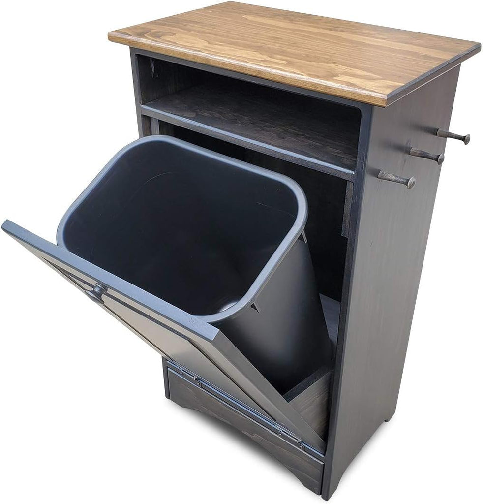 Dog Food Storage Cabinet with Elevated Bowls, Mocha