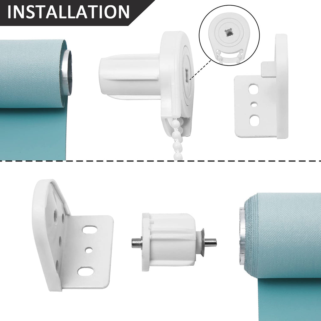 Blackout Roller Shades for Window Duck Egg Blue