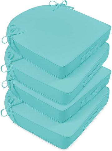 Outdoor Cushions Furniture: Waterproof & UV Resistant Outdoor Chair Cushions Set of 4-19 x 19 x 3 Inch Thick Patio