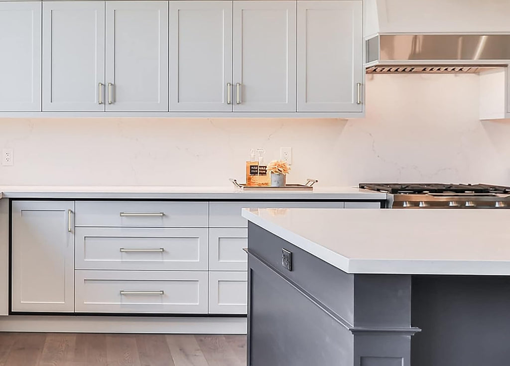 10 Pack Brushed Satin Nickel 5 Inch(128mm) Hole Centers Kitchen Cabinet Pulls Cabient Hardware Kitchen Handles for