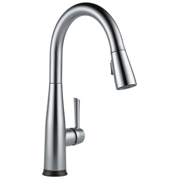 Essa Brushed Nickel Touch Kitchen Faucet with Pull Down Sprayer, Modern Single Hole Touch On Faucet, Single Handle