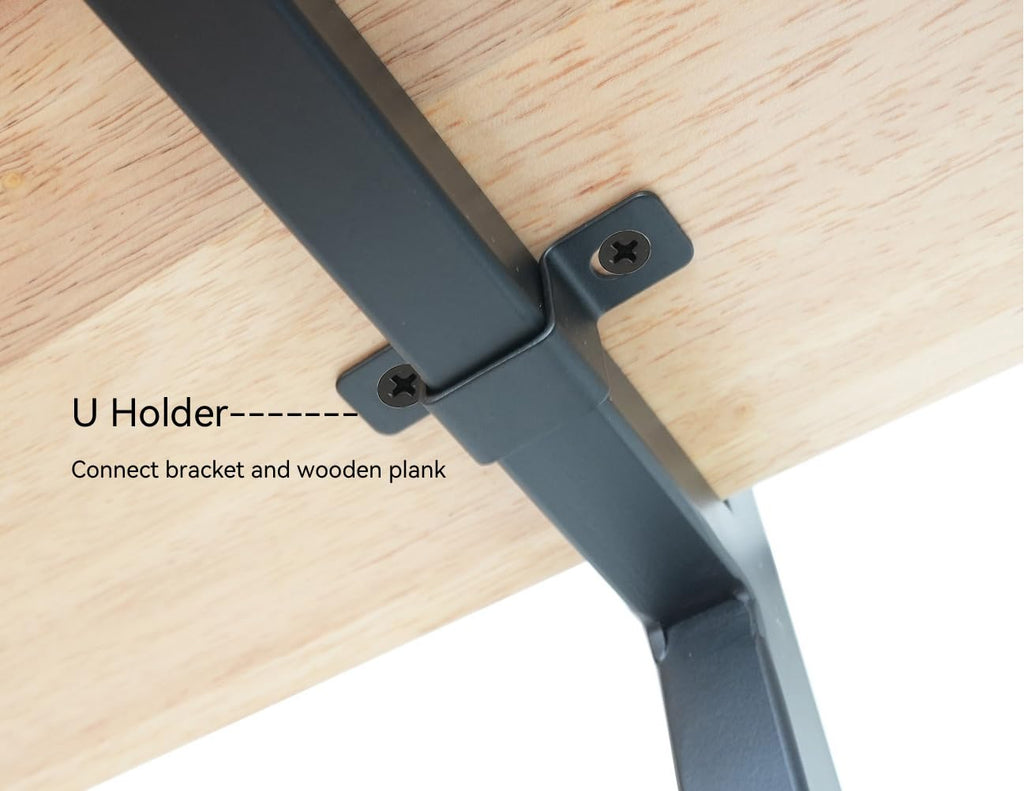 3-Tier Ceiling Mount Shelf Brackets, Industrial Rustic Black Storage Hanging Pipe Shelf, Max Load 100lbs, No Wooden Plank