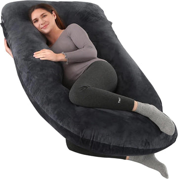 Pregnancy Pillows for Sleeping, U Shaped Full Body Maternity Pillow for Pregnant Women with Removable Bean Velvet