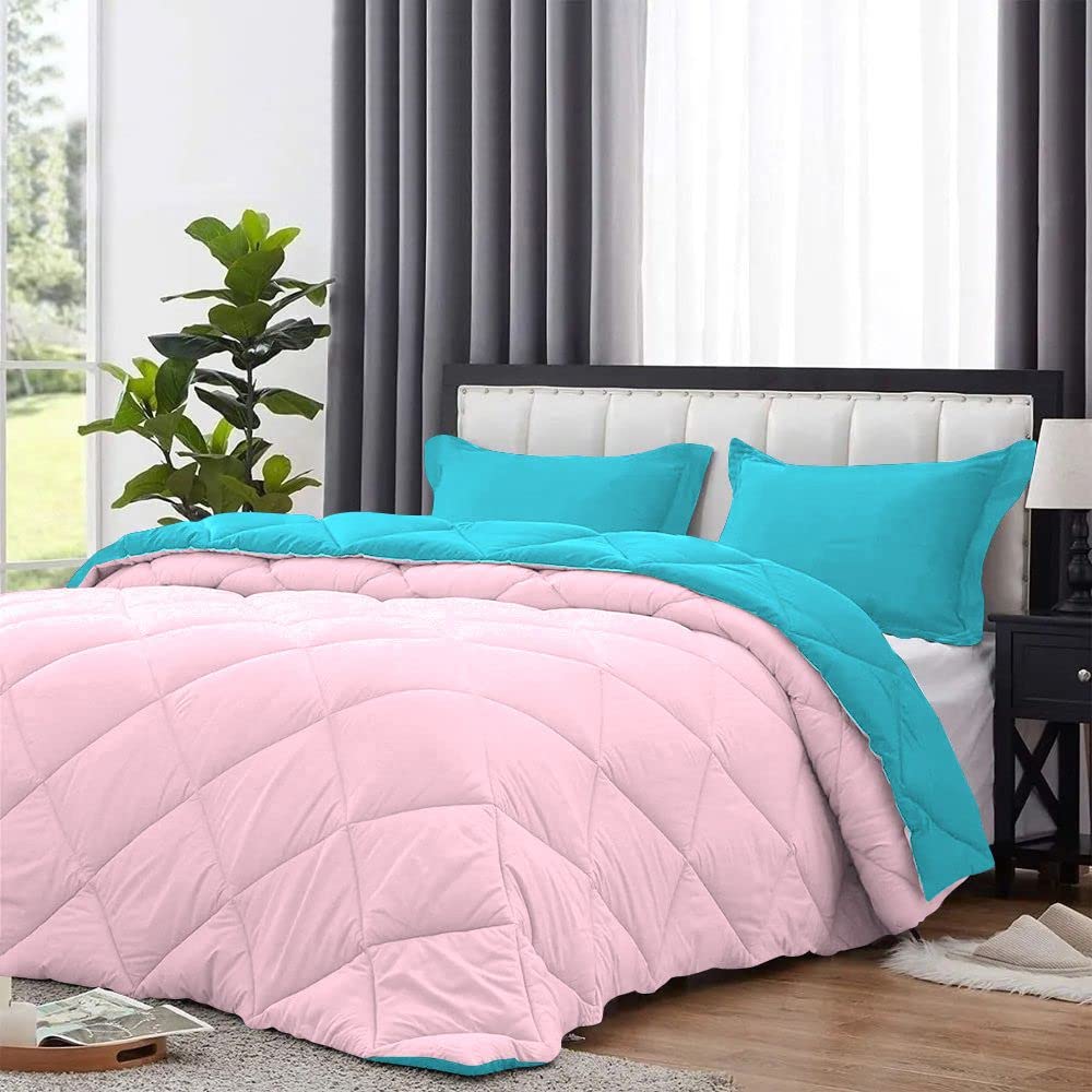 1 Piece Reversible Diamond Pattern Comforter Premium Super Soft 550 GSM All Season 1000 Thread Count 100% Egyptian